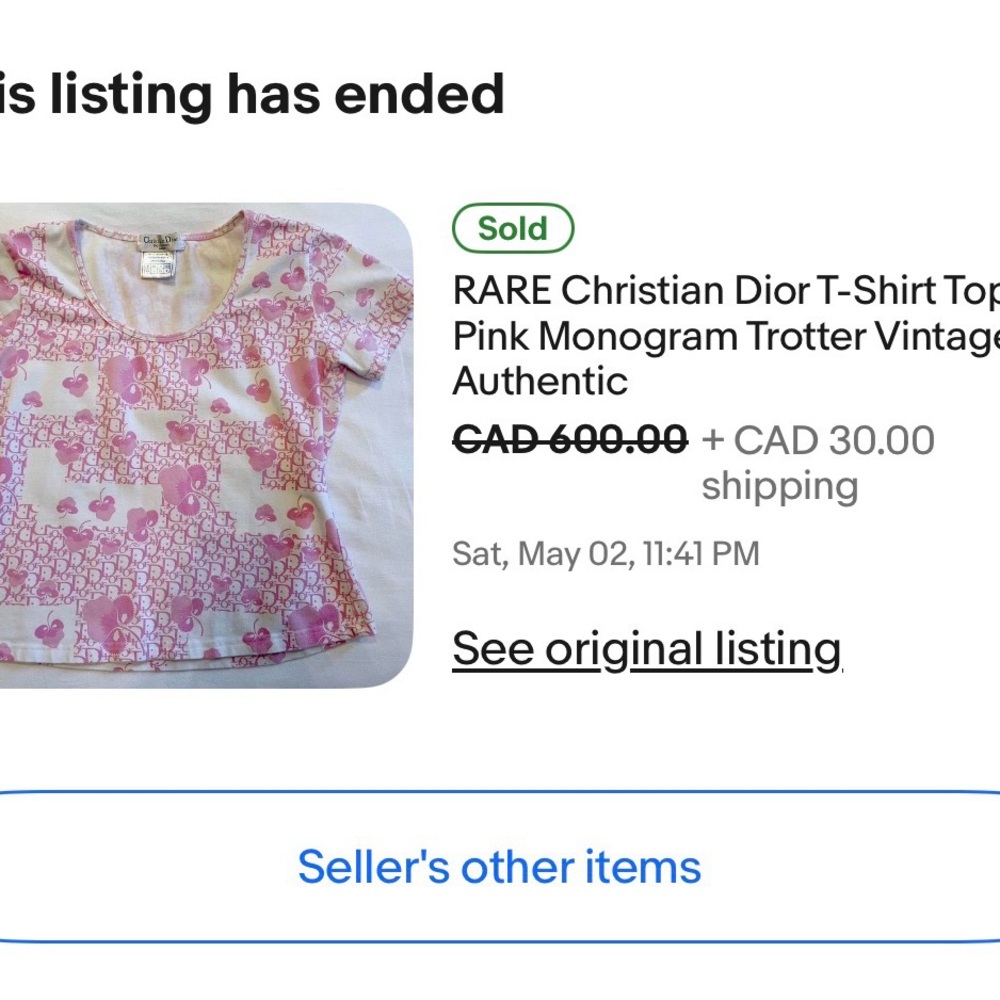 Christian Dior Pink Monogram T-Shirt Top